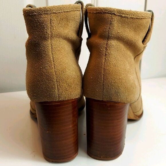 Anthro Splendid Tan Suede Lakota Ankle Booties 8.5 - Picture 4 of 9